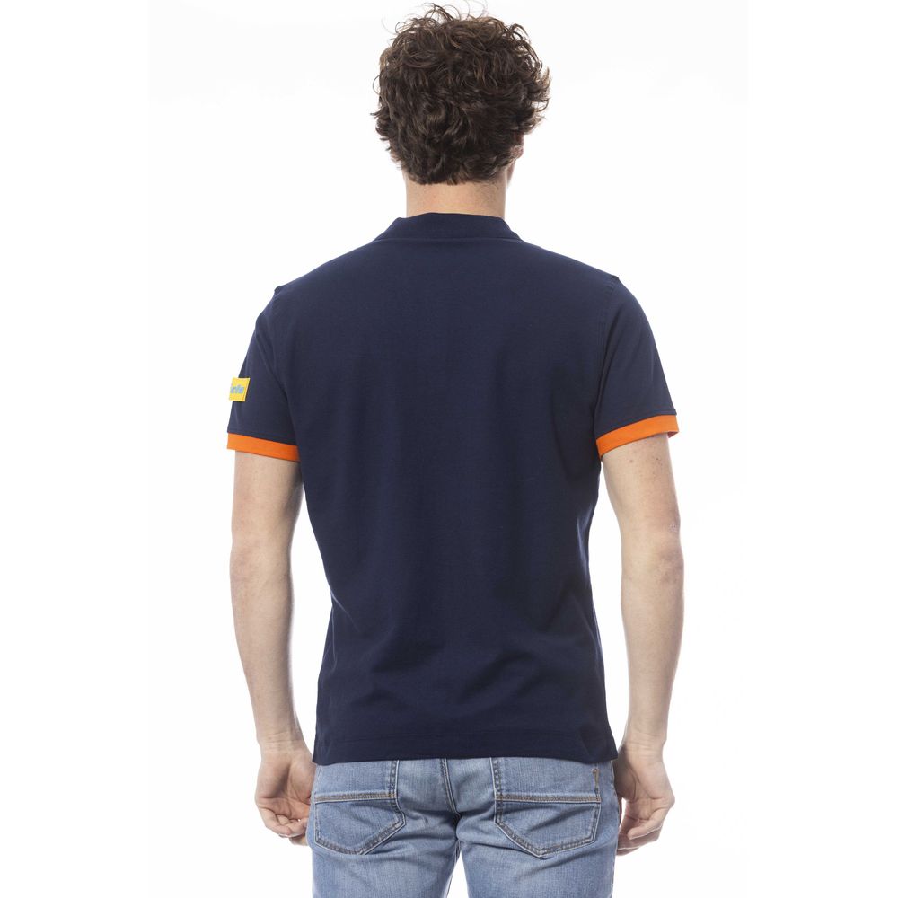 Invicta Blaues Baumwoll-Poloshirt für Herren