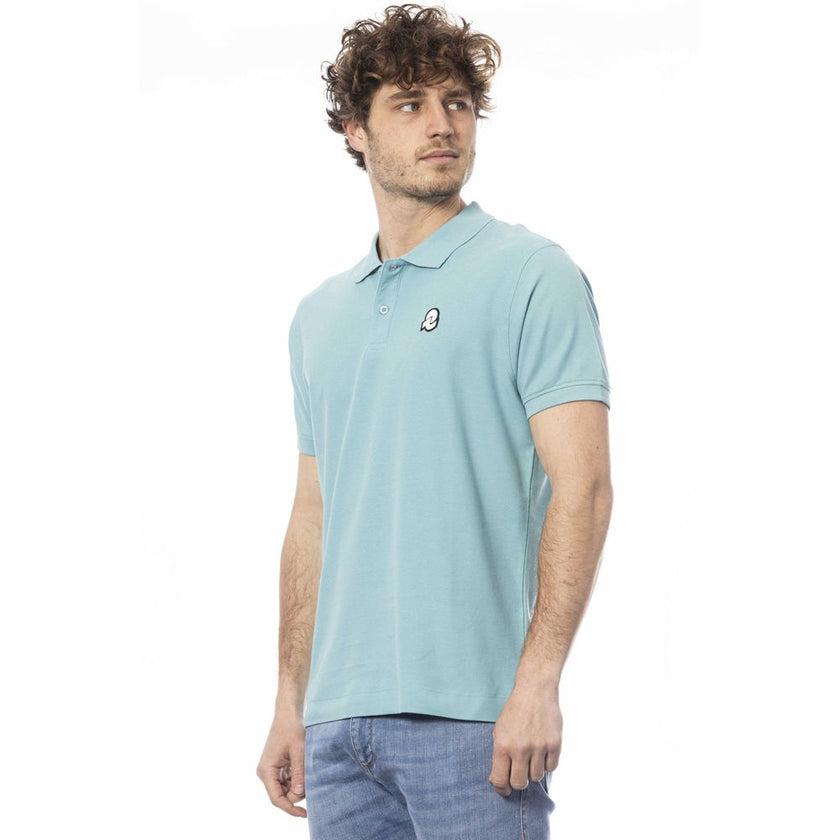 Invicta Hellblaues Baumwoll-Poloshirt für Männer