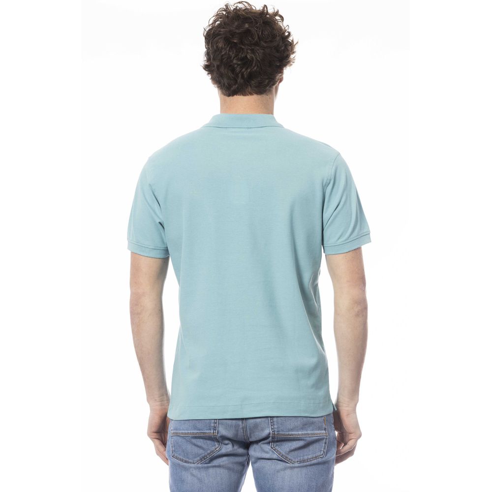 Invicta Hellblaues Baumwoll-Poloshirt für Männer