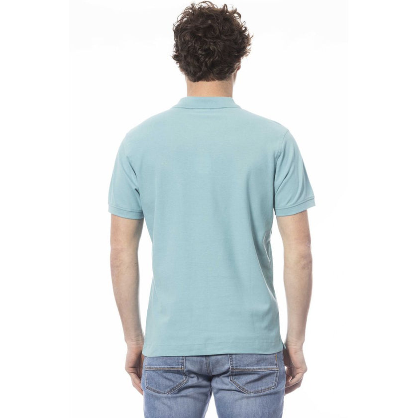 Invicta Hellblaues Baumwoll-Poloshirt für Männer