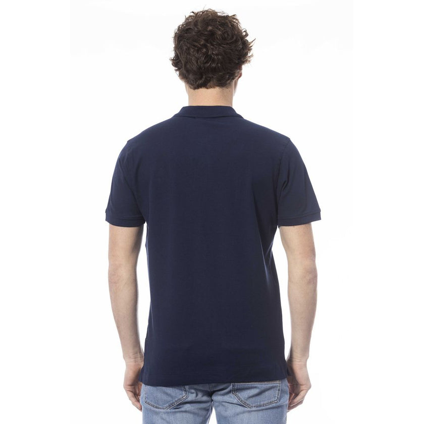 Invicta Blaues Baumwoll-Poloshirt für Herren