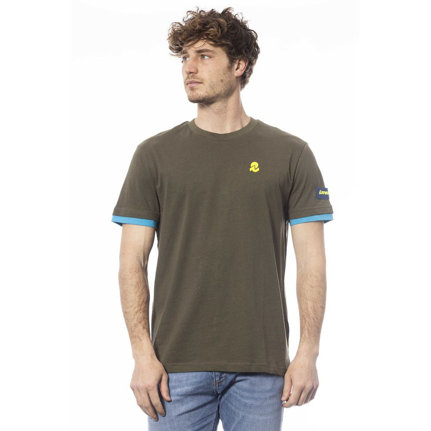 Invicta Grünes Baumwoll-T-Shirt für Herren