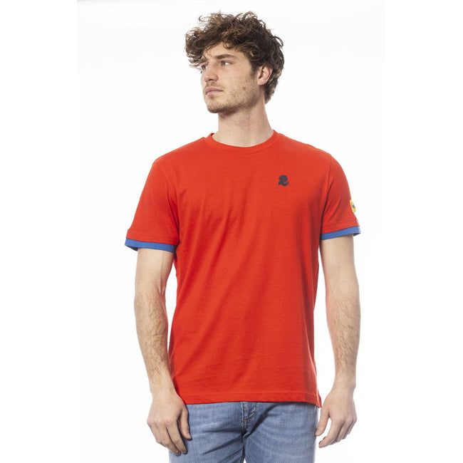Invicta Rotes Baumwoll-T-Shirt für Herren