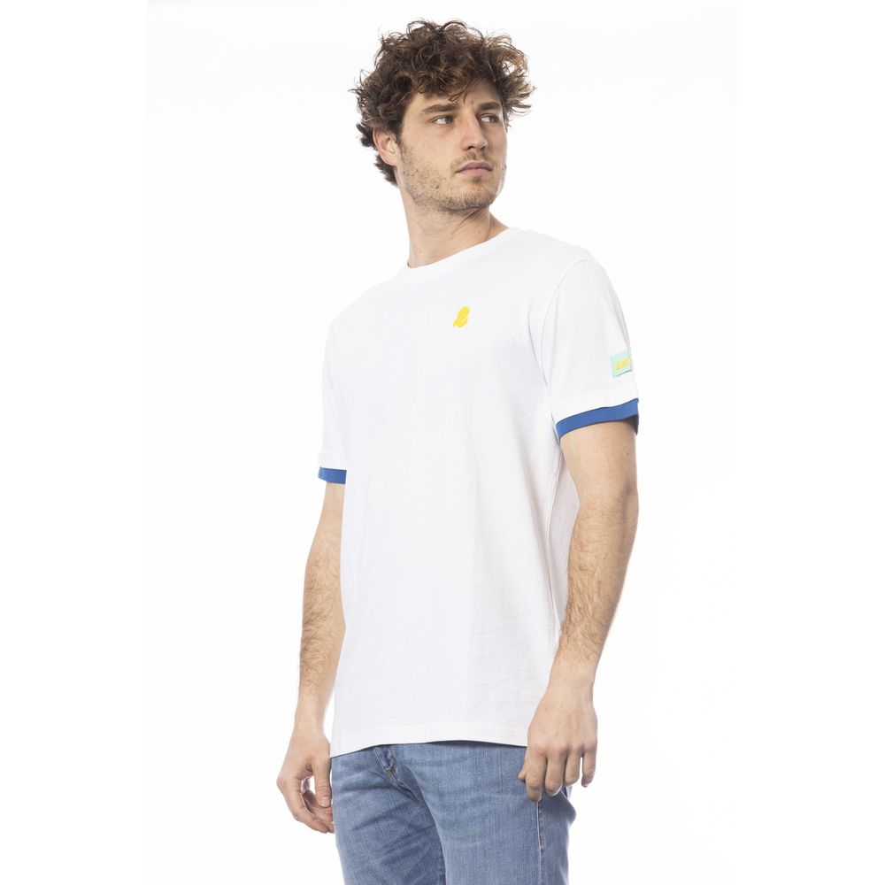 Invicta Weißes Herren-T-Shirt aus Baumwolle