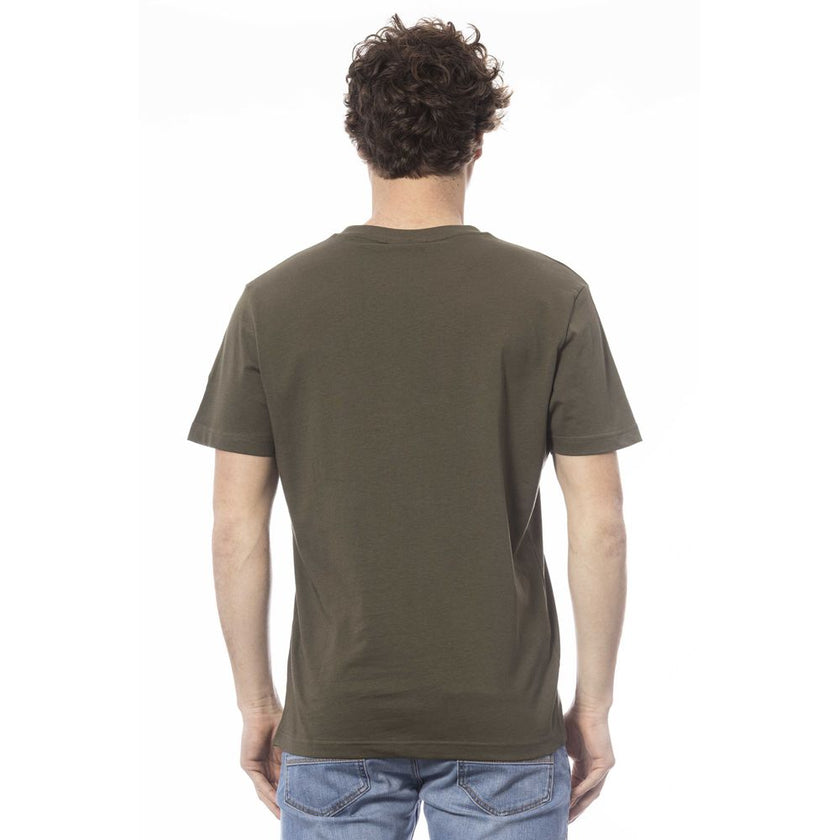 Invicta Grünes Baumwoll-T-Shirt für Herren