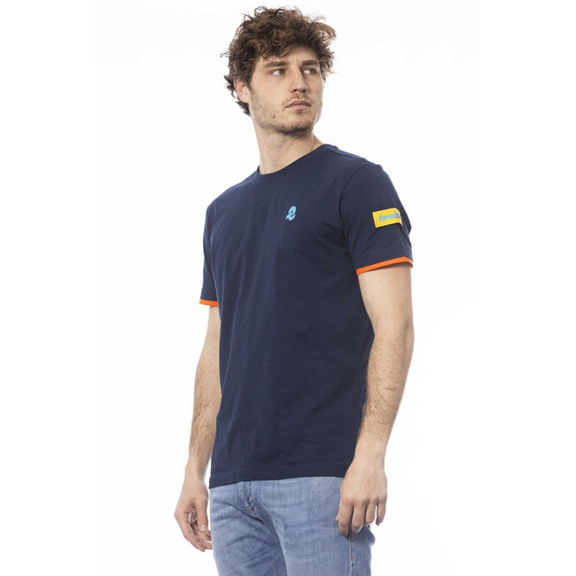 Invicta Blaues Baumwoll-T-Shirt für Herren