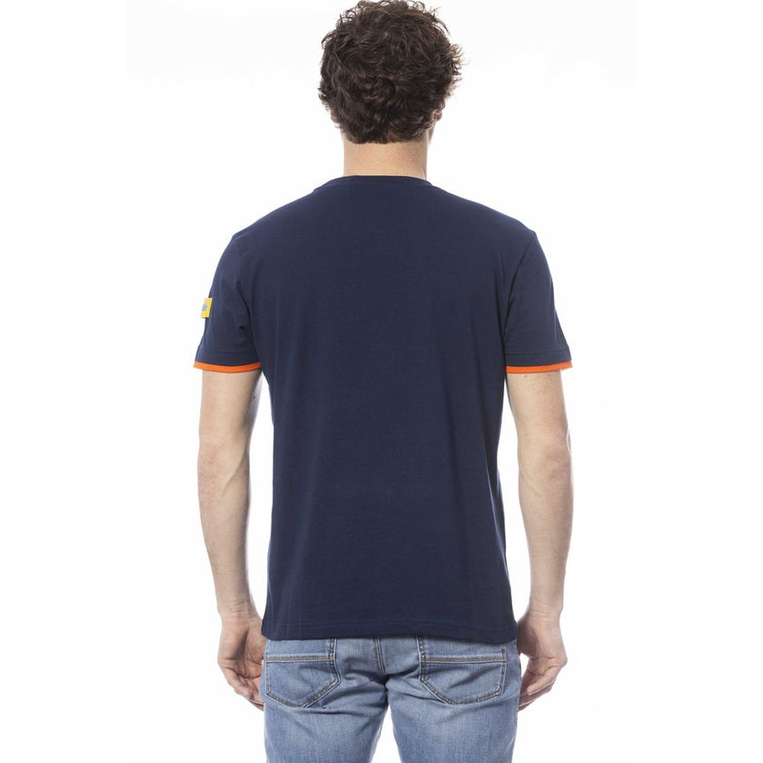 Invicta Blaues Baumwoll-T-Shirt für Herren
