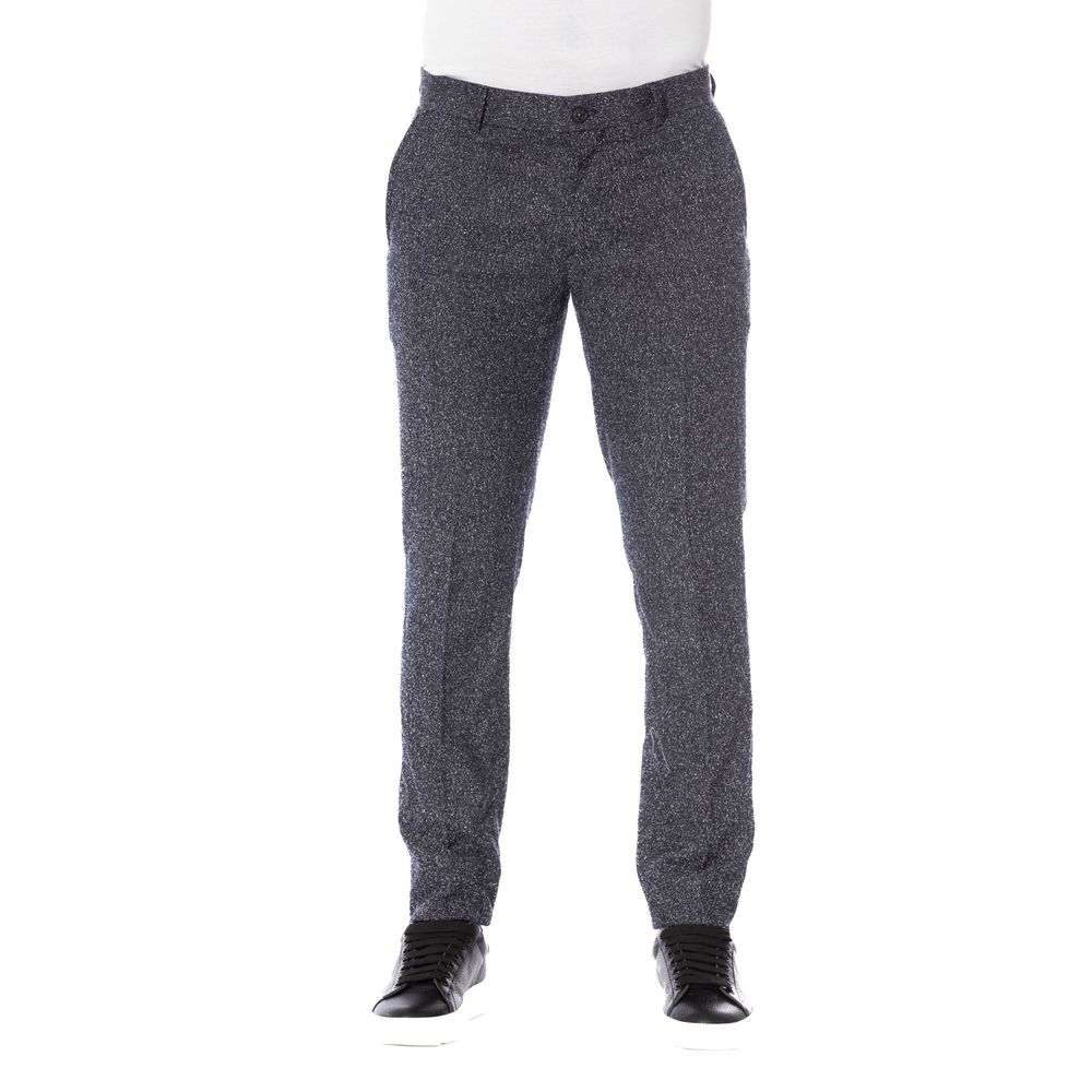 Trussardi Schwarze Herrenhose aus Baumwolle