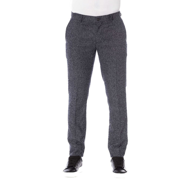 Trussardi Schwarze Herrenhose aus Baumwolle