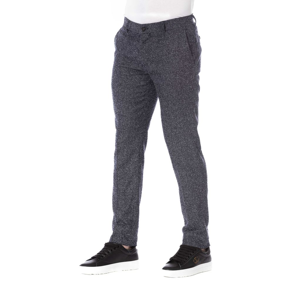 Trussardi Schwarze Herrenhose aus Baumwolle