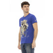 Trussardi Action Blaues Baumwoll-T-Shirt für Herren