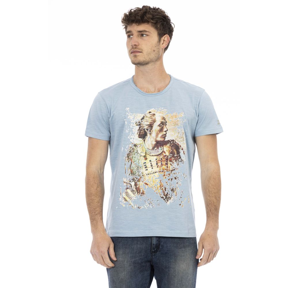 Trussardi Action Hellblaues Polyester-T-Shirt