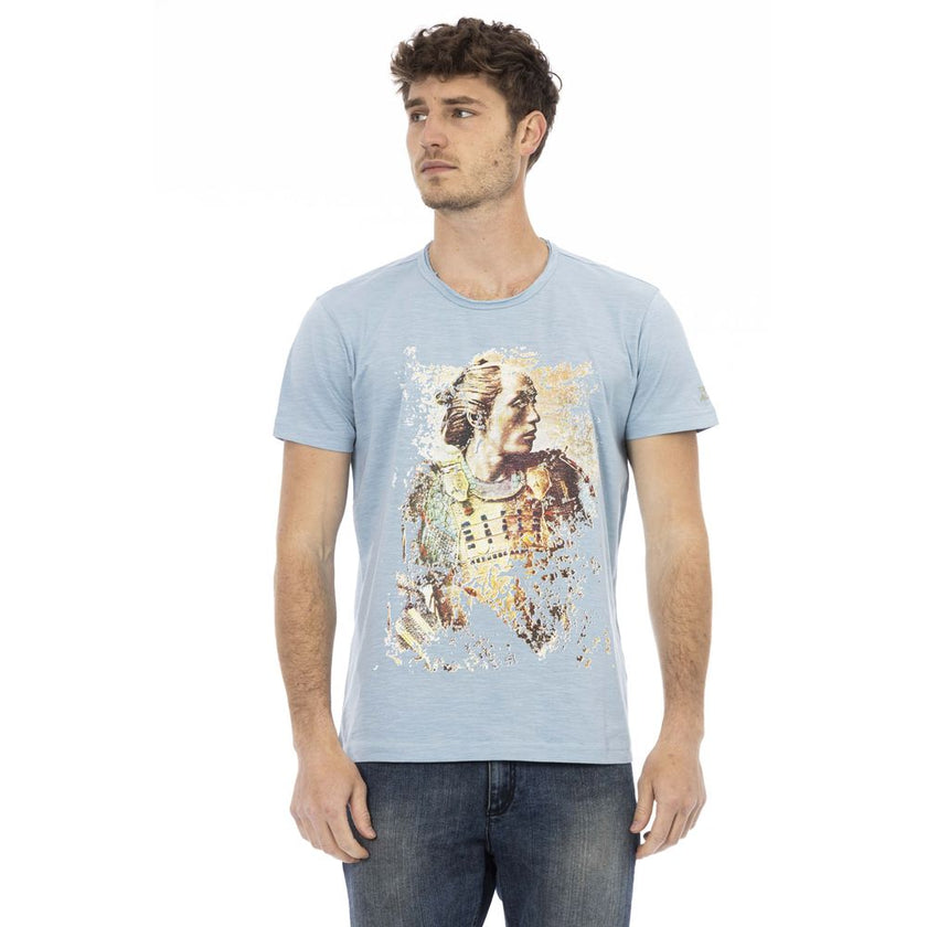 Trussardi Action Hellblaues Polyester-T-Shirt