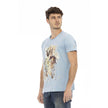 Trussardi Action Hellblaues Polyester-T-Shirt