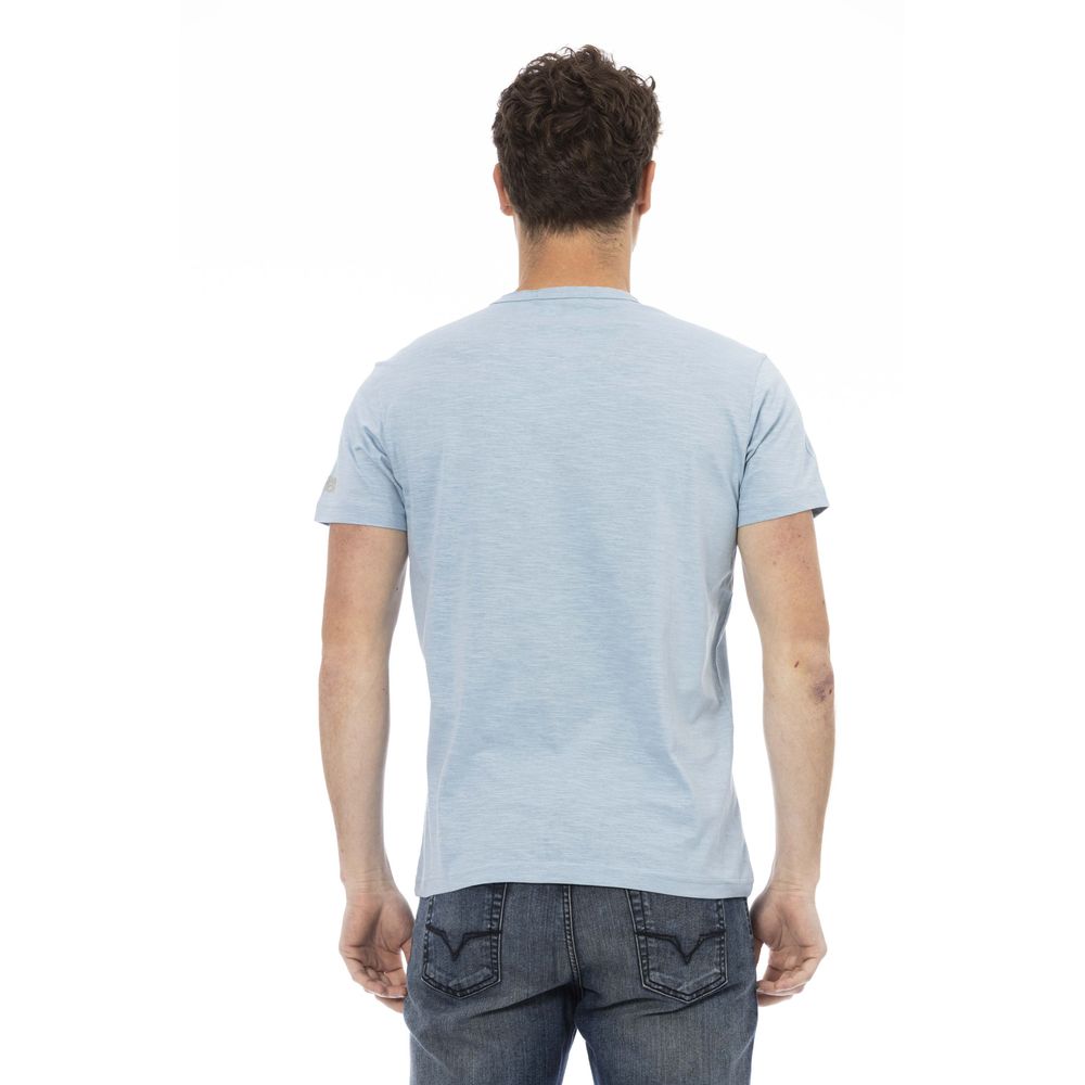 Trussardi Action Hellblaues Polyester-T-Shirt