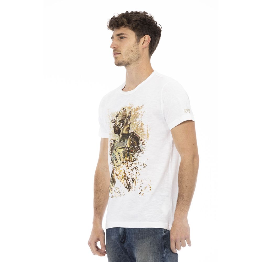 Trussardi Action Weißes Herren-T-Shirt aus Baumwolle