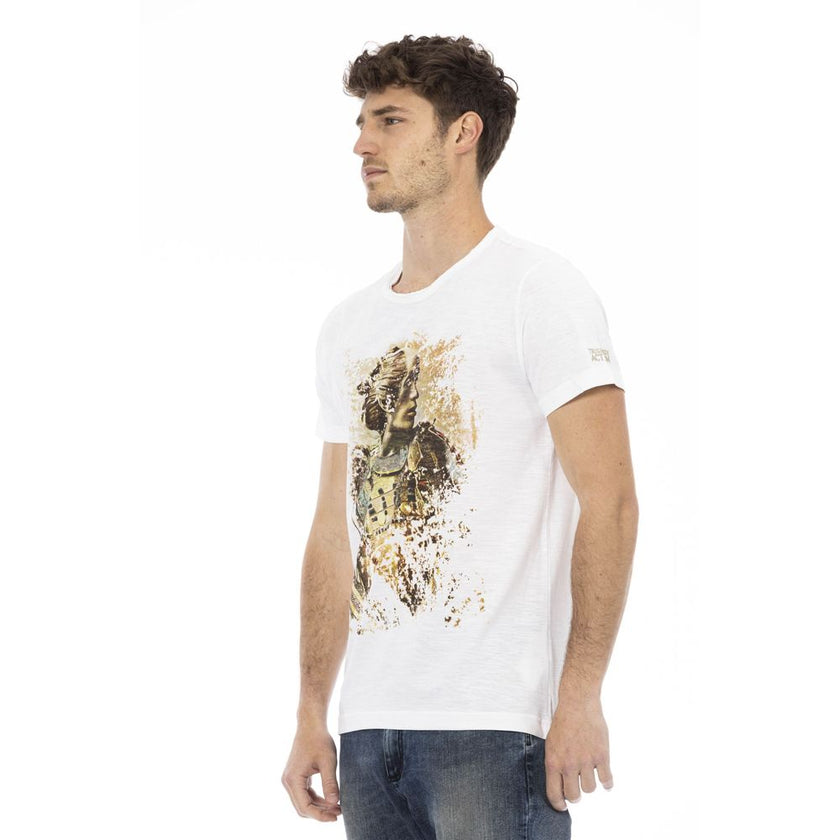 Trussardi Action Weißes Herren-T-Shirt aus Baumwolle