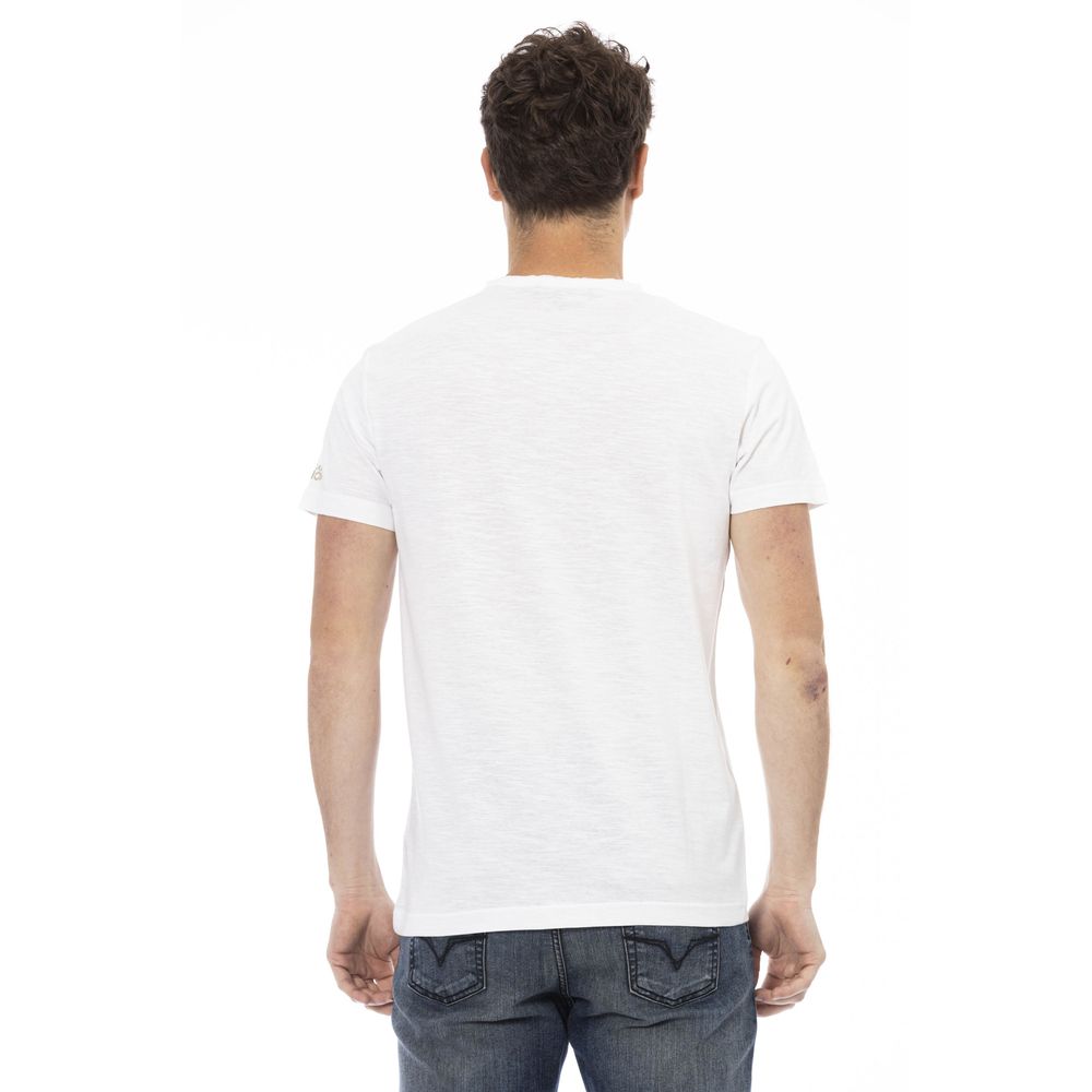 Trussardi Action Weißes Herren-T-Shirt aus Baumwolle