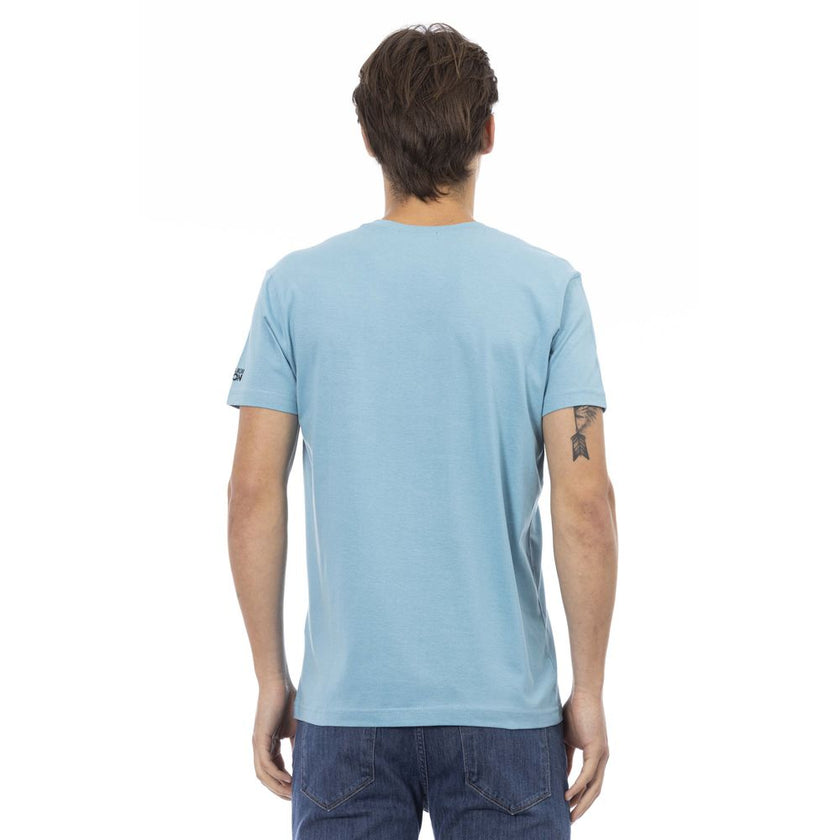 Trussardi Action Hellblaues Polyester-T-Shirt