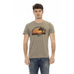 Trussardi Action Grünes Baumwoll-T-Shirt für Herren