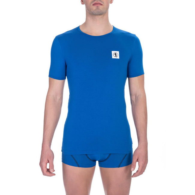 Bikkembergs Blu Baumwoll-T-Shirt für Herren