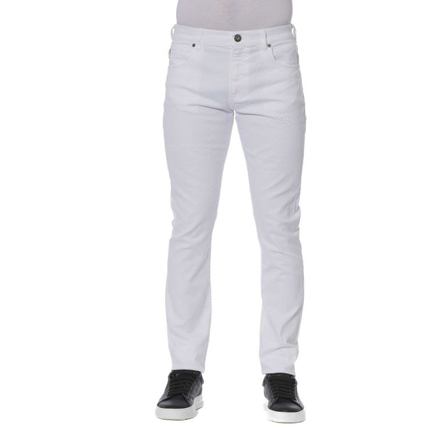 Trussardi Jeans Herrenjeans aus weißer Baumwolle