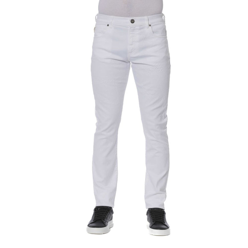 Trussardi Jeans Herrenjeans aus weißer Baumwolle