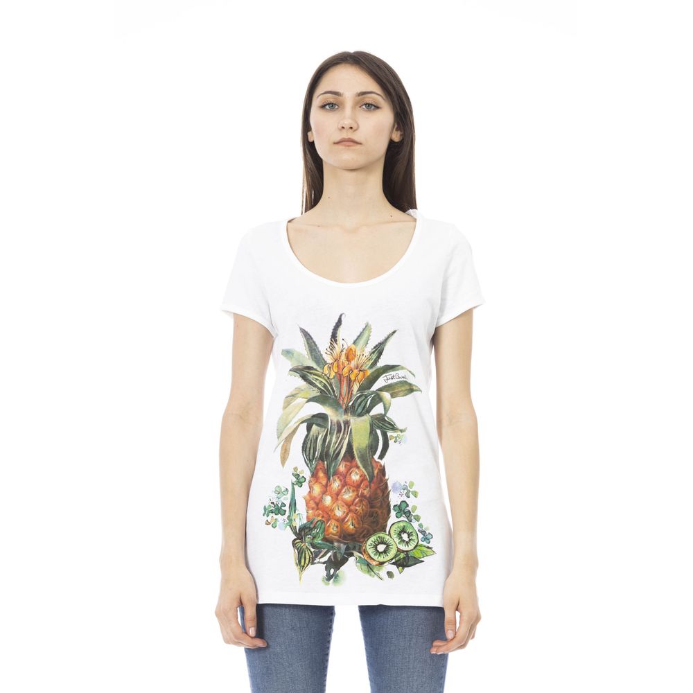 Just Cavalli Women's White Cotton T-Shirt
