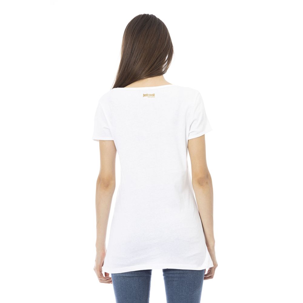 Just Cavalli Women's White Cotton T-Shirt