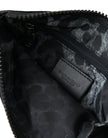 Dolce & Gabbana Schwarzes Nylon Logo Plaque Schlüsselanhänger Beutel Clutch Taschen