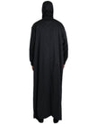 Dolce & Gabbana Schwarze lange Windbreaker-Jacke mit Kapuze aus Polyester
