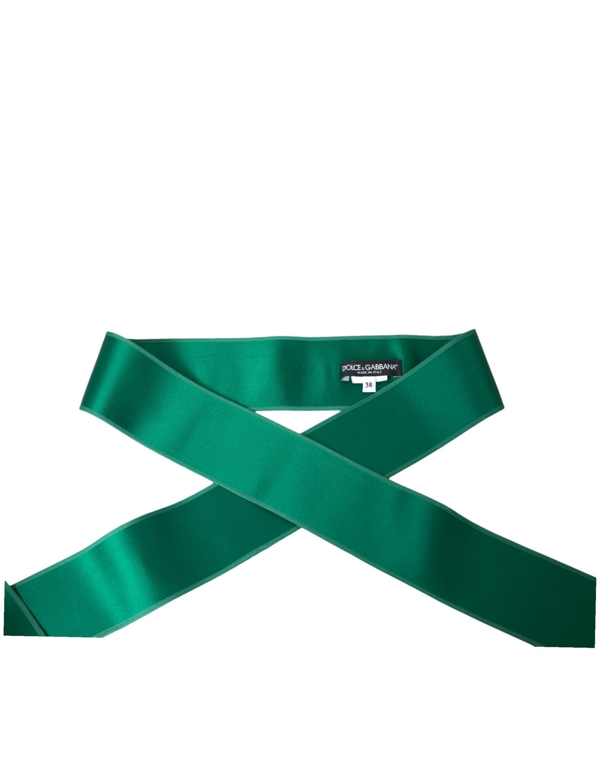 Dolce & Gabbana Women's Green Silk Satin Waist Belt