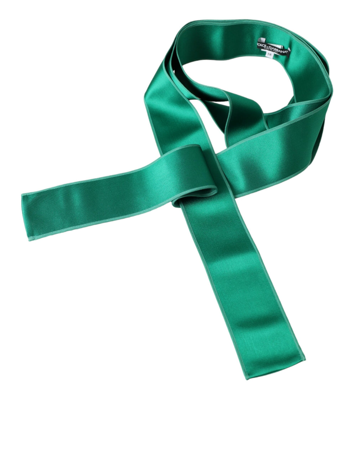 Dolce & Gabbana Women's Green Silk Satin Waist Belt