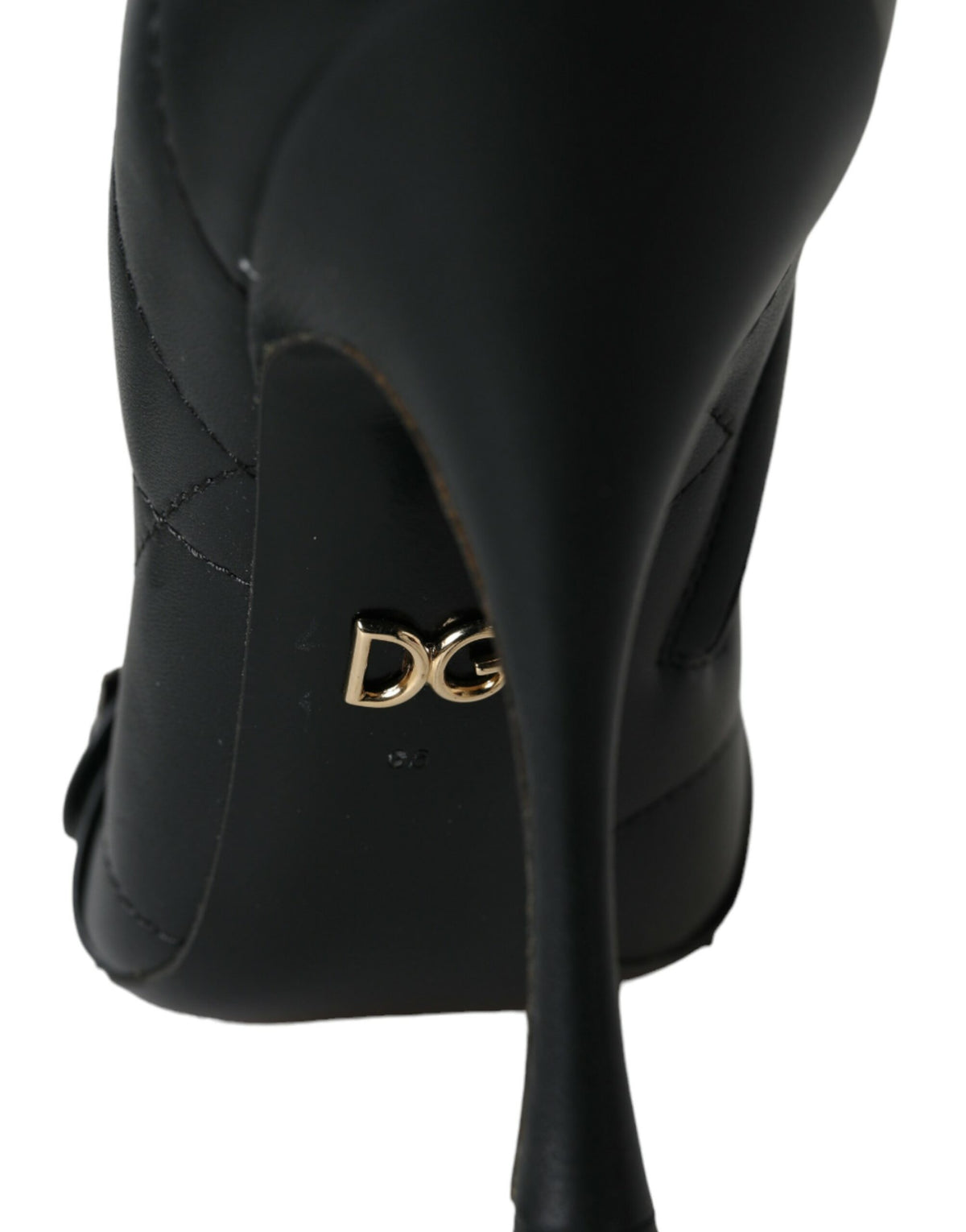 Dolce & Gabbana Black Devotion Quilted Buckle Boots Shoes