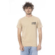 Cavalli Class Beige Baumwoll-T-Shirt für Herren