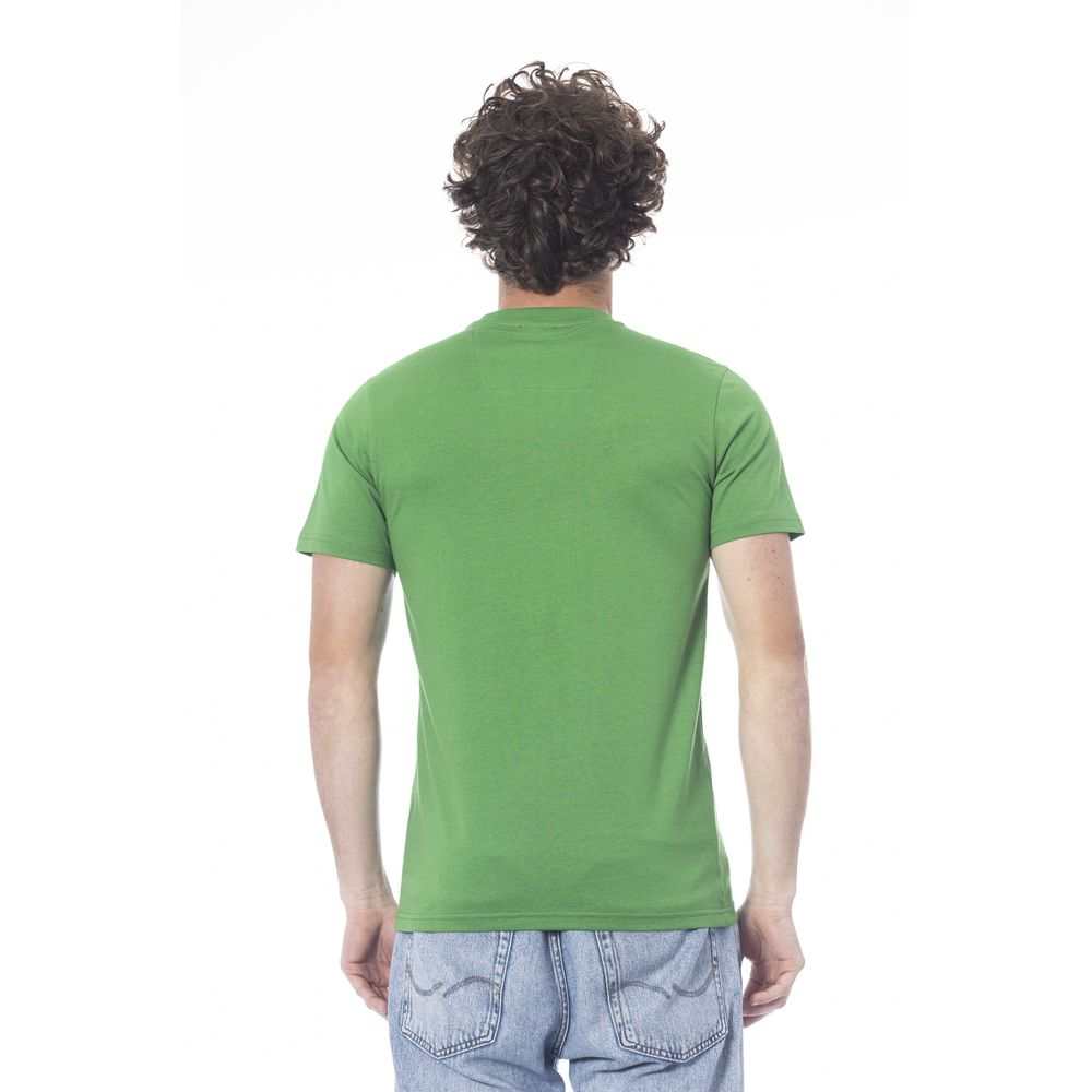 Cavalli Class Grünes Baumwoll-T-Shirt für Herren