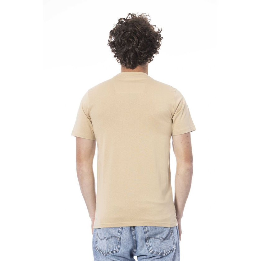 Cavalli Class Beige Baumwoll-T-Shirt für Herren
