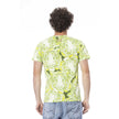 Cavalli Class Grünes Baumwoll-T-Shirt für Herren