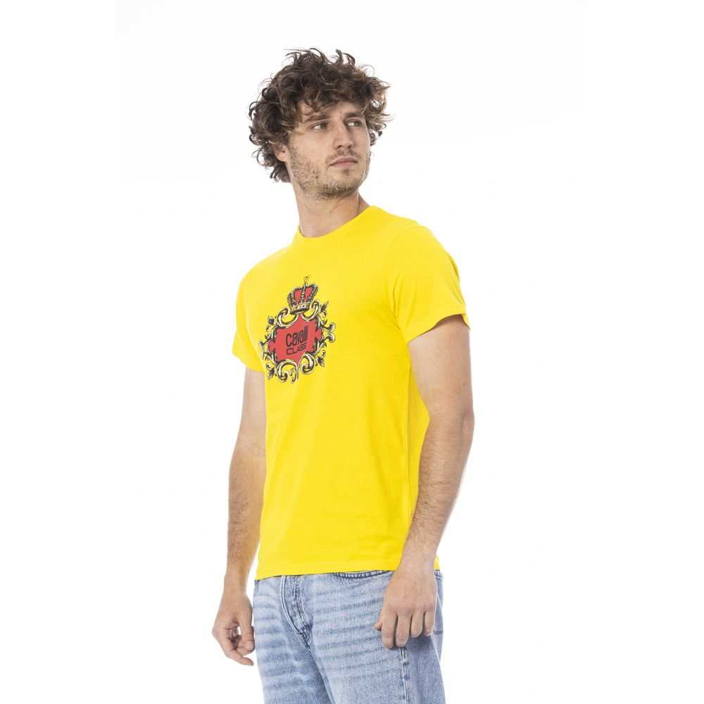 Cavalli Class Herren T-Shirt aus gelber Baumwolle