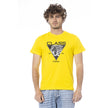 Cavalli Class Herren T-Shirt aus gelber Baumwolle