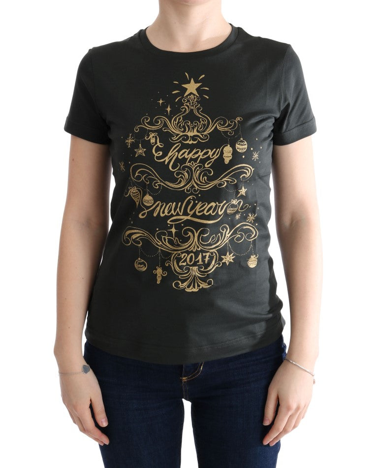 Dolce & Gabbana Green Cotton 2017 Motif T-Shirt
