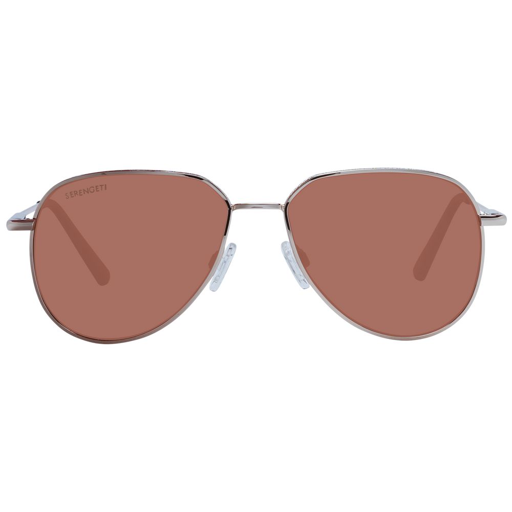 Rose Gold Metal Serengeti Sunglasses