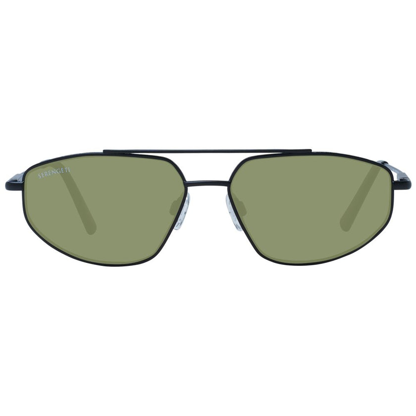Serengeti Schwarze Sonnenbrille aus Metall