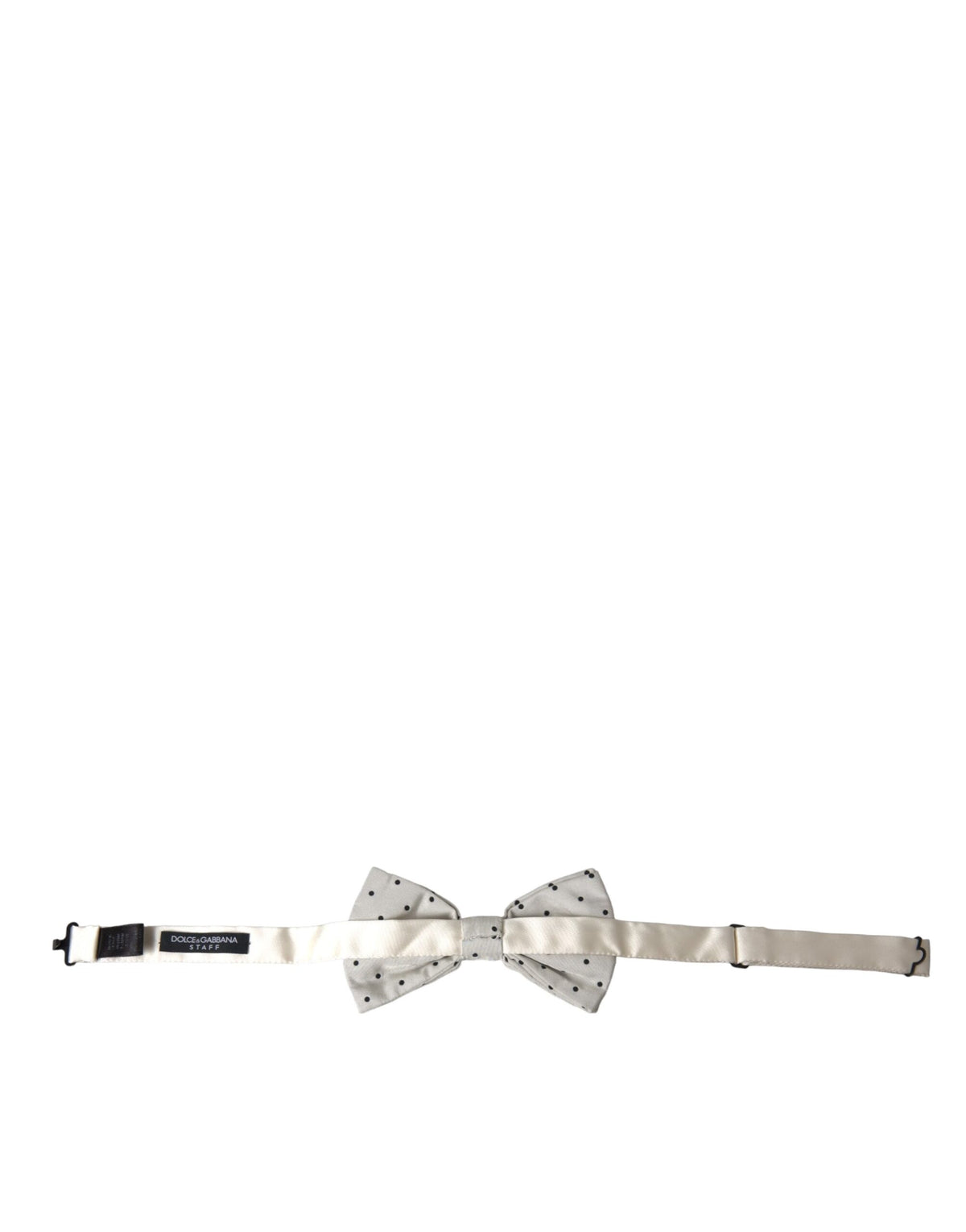 Dolce & Gabbana Weiß Schwarz Polka Dot Polyester Fliege Männer