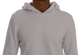 Daniele Alessandrini Weißer Pullover Hodded Baumwollpullover