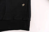 Daniele Alessandrini Schwarzer Gym Casual Baumwollpullover mit Kapuze