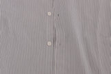 Frankie Morello Weiß-blau gestreiftes Casual Cotton Regular Fit Hemd