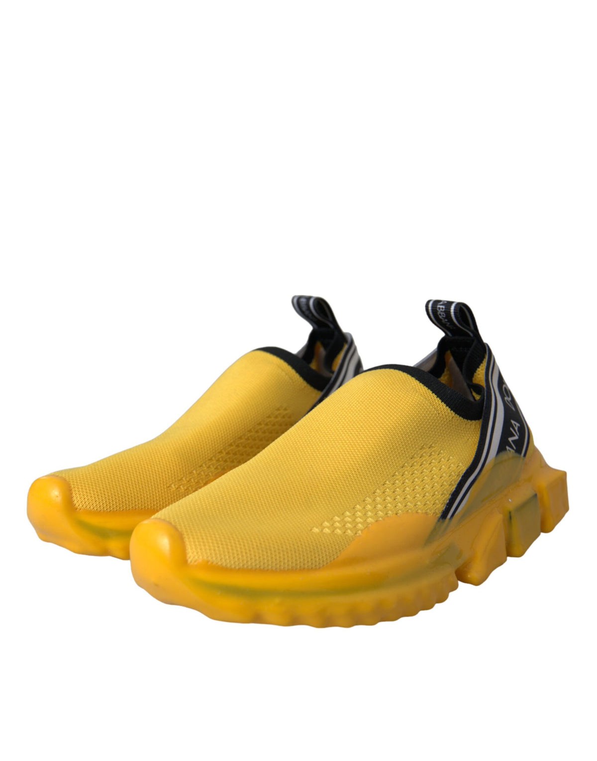 Dolce & Gabbana Yellow Sorrento Slip-On Sneakers Women's Shoes