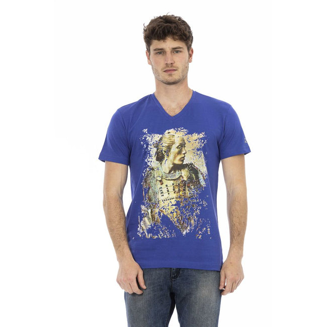 Trussardi Action Blu Baumwoll-T-Shirt für Herren