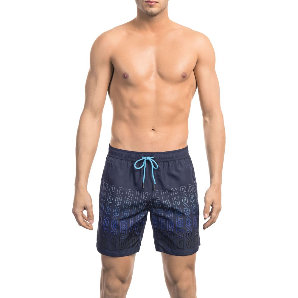 Bikkembergs Blaue Badeshorts aus Polyester